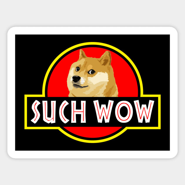 Jurassic Doge Sticker by TEEVEETEES